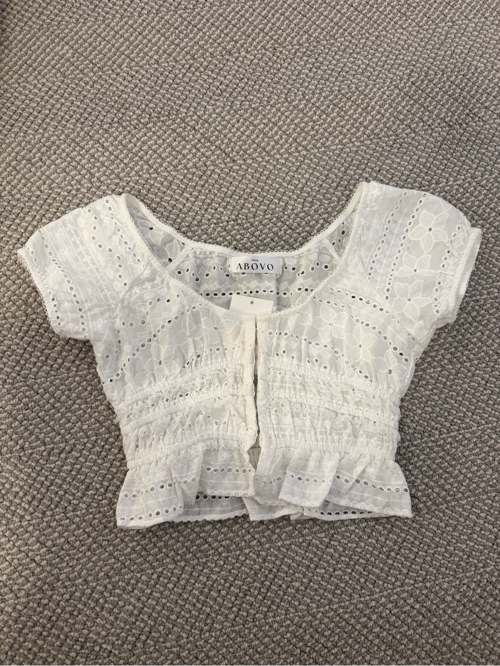 White Eyelet Top